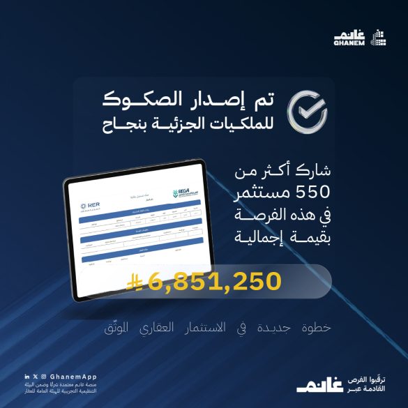 أول صكوك عقارية رقمية في السعودية تجمع أكثر من 500 مستثمر بعقار واحد